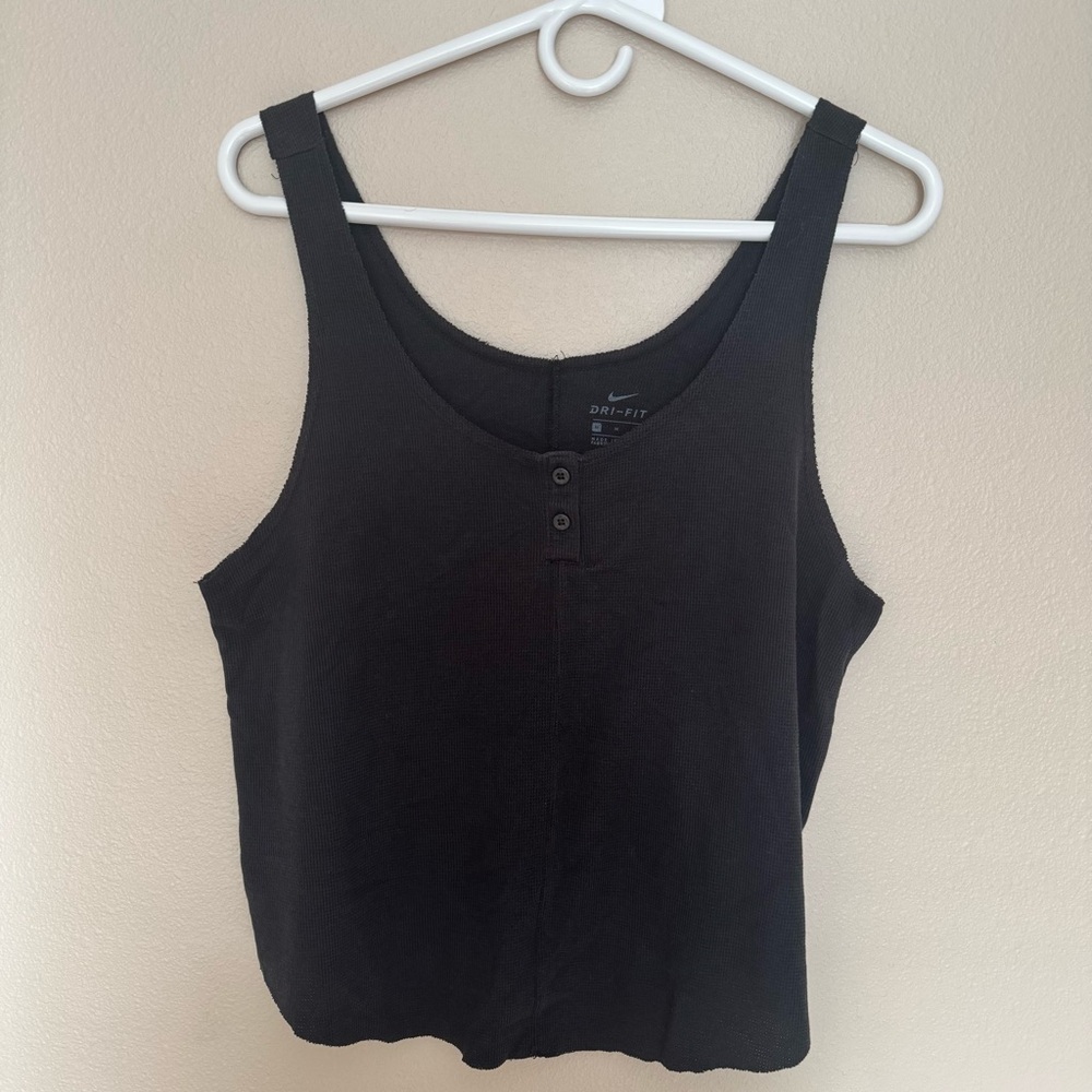 Nike Dri-Fit Black Waffle Knit Tank